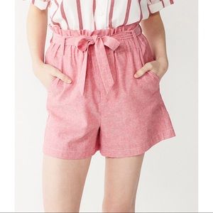 NWT Draper James RSVP Paperbag Shorts Red Size S